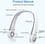 Portable Neck Fan – Rechargeable Hands-Free Summer Cooling Fan